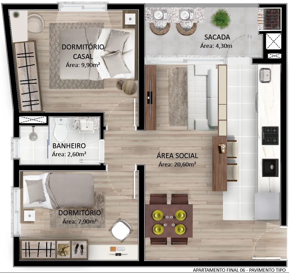 Apartamento 2 quartos para venda no bairro De Lazzer em Caxias do Sul