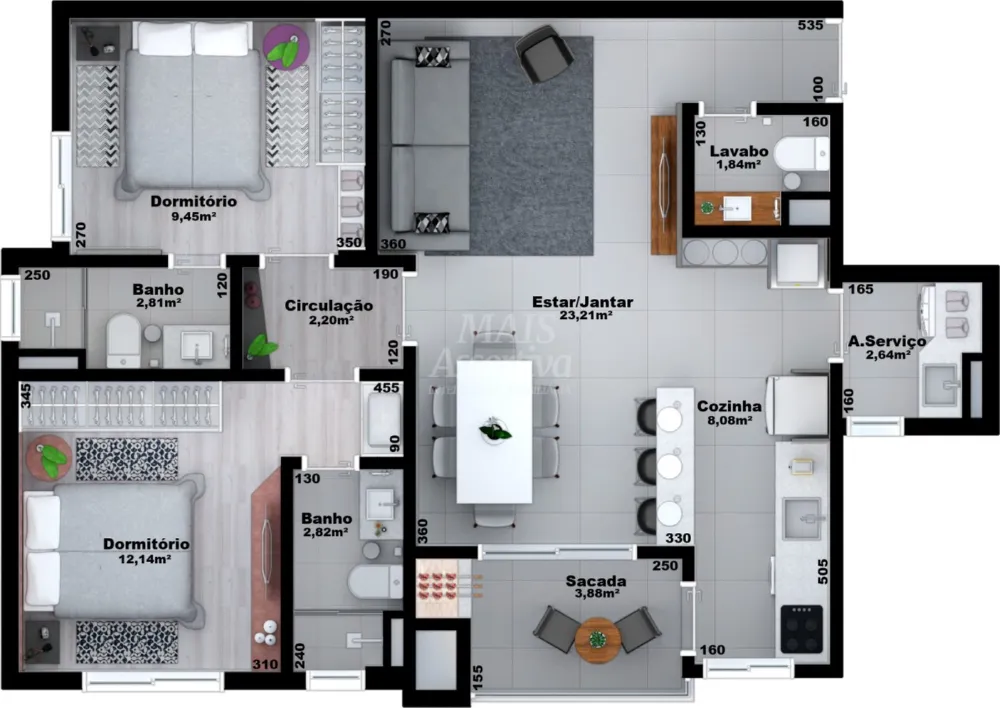 Excelente Apartamento para venda em São Leopoldo Bairro Centro