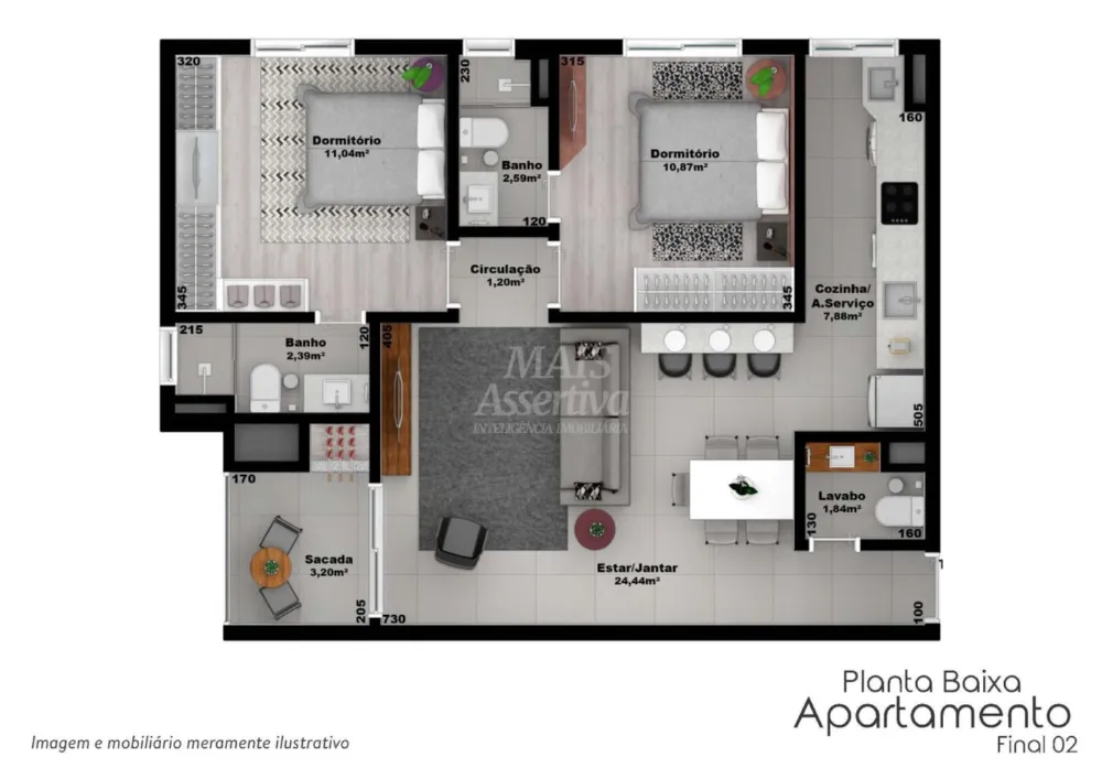 Excelente Apartamento para venda em São Leopoldo Bairro Centro