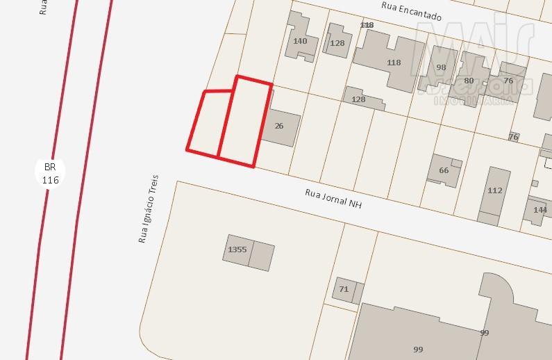 Terreno para Venda nas margens da BR-116, bairro Ideal em Novo Hamburgo - 900,00m²