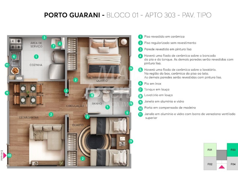 Apartamento para venda lançamento MRV em Porto Alegre Bairro Vila Nova