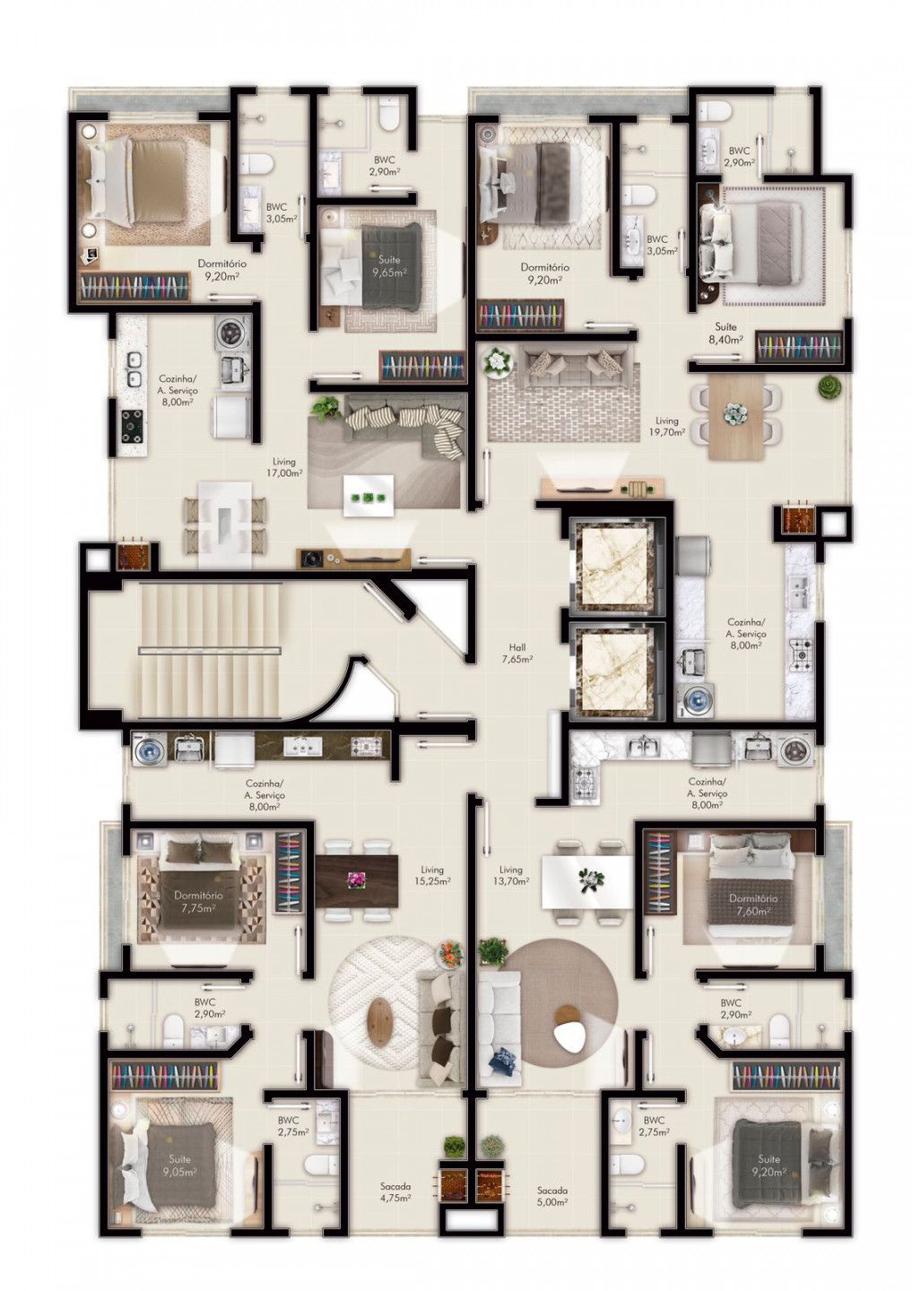 Apartamento 2 quartos para venda no bairro Morretes em Itapema
