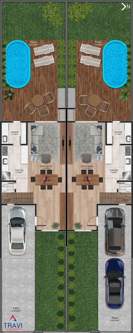 Sobrado Duplex 3 quartos para venda no bairro Santa Catarina em Caxias do Sul