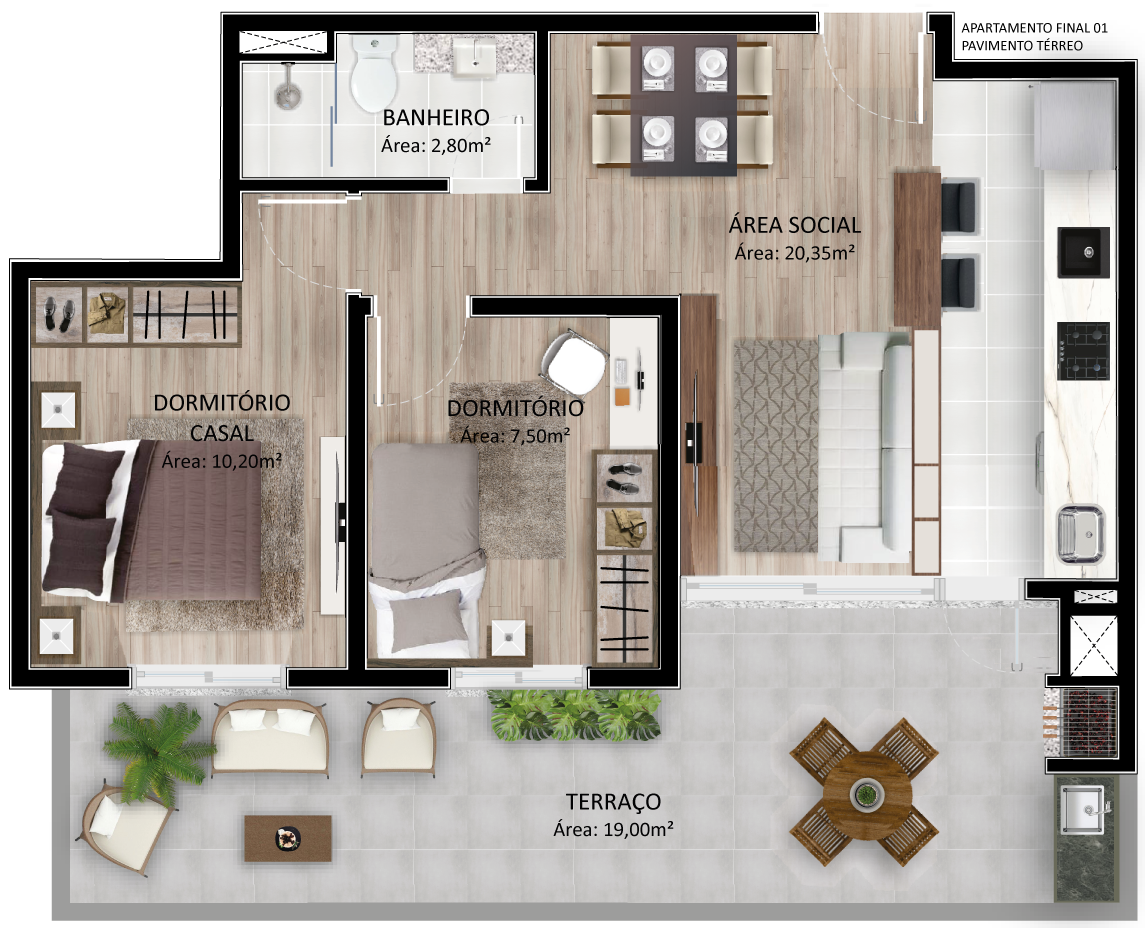 Apartamento 2 quartos para venda no bairro De Lazzer em Caxias do Sul