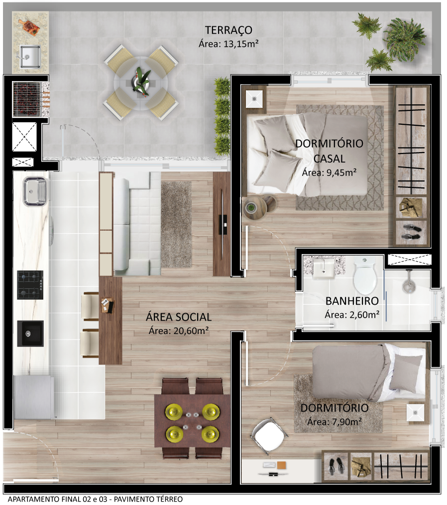 Apartamento 2 quartos para venda no bairro De Lazzer em Caxias do Sul