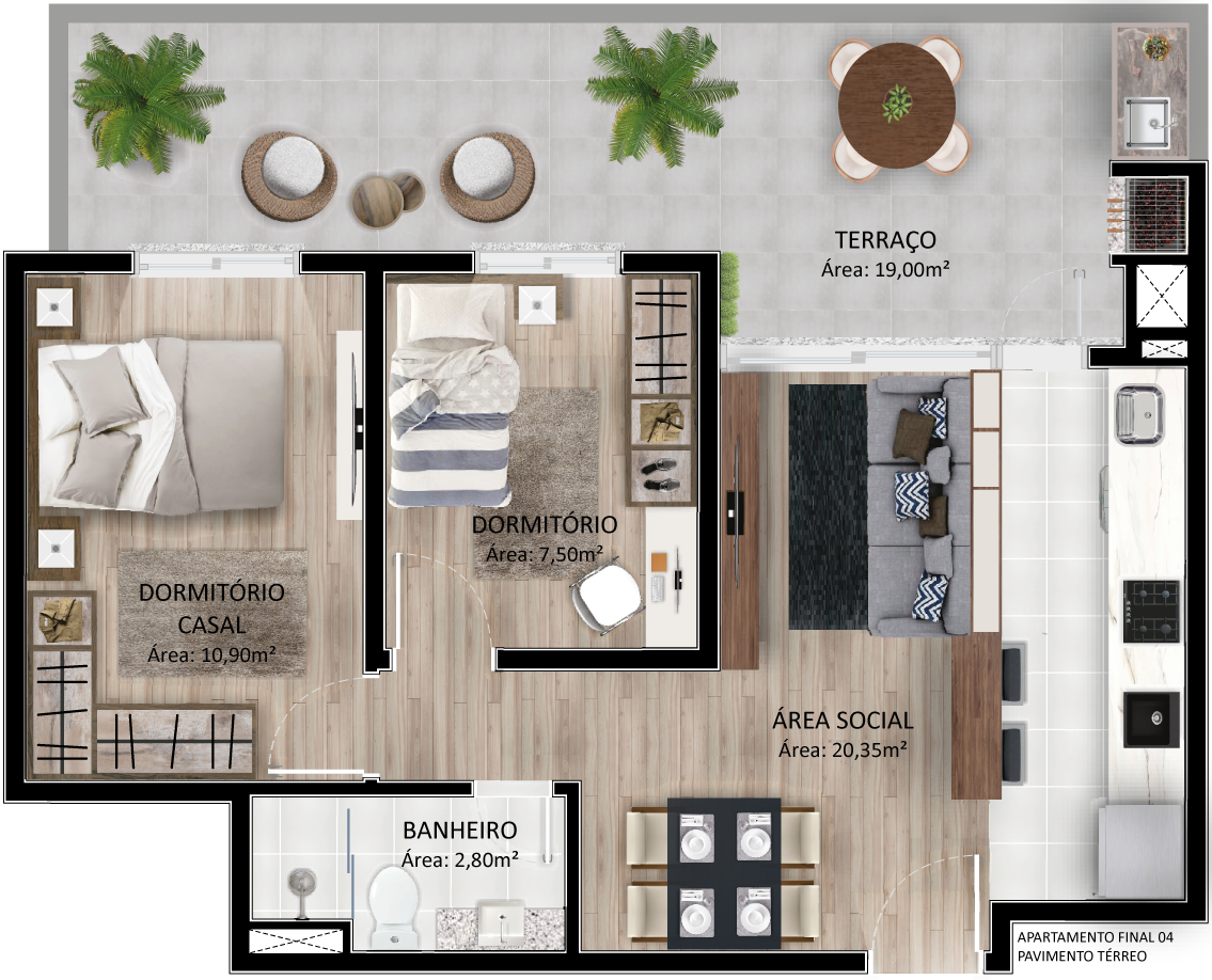 Apartamento 2 quartos para venda no bairro De Lazzer em Caxias do Sul