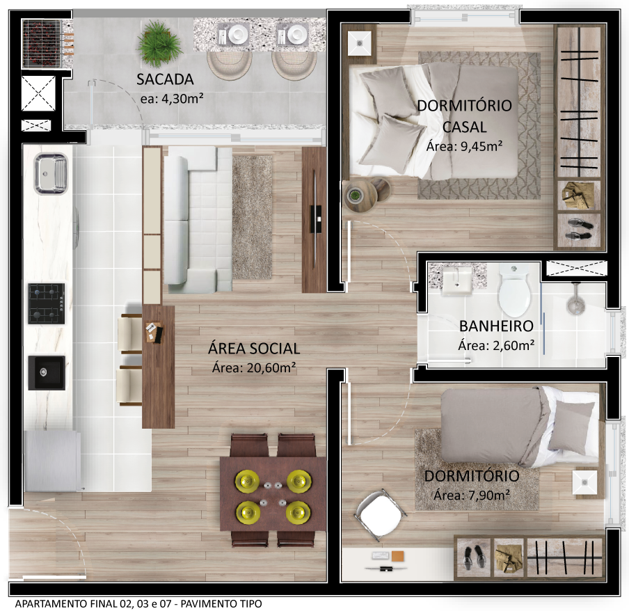 Apartamento 2 quartos para venda no bairro De Lazzer em Caxias do Sul