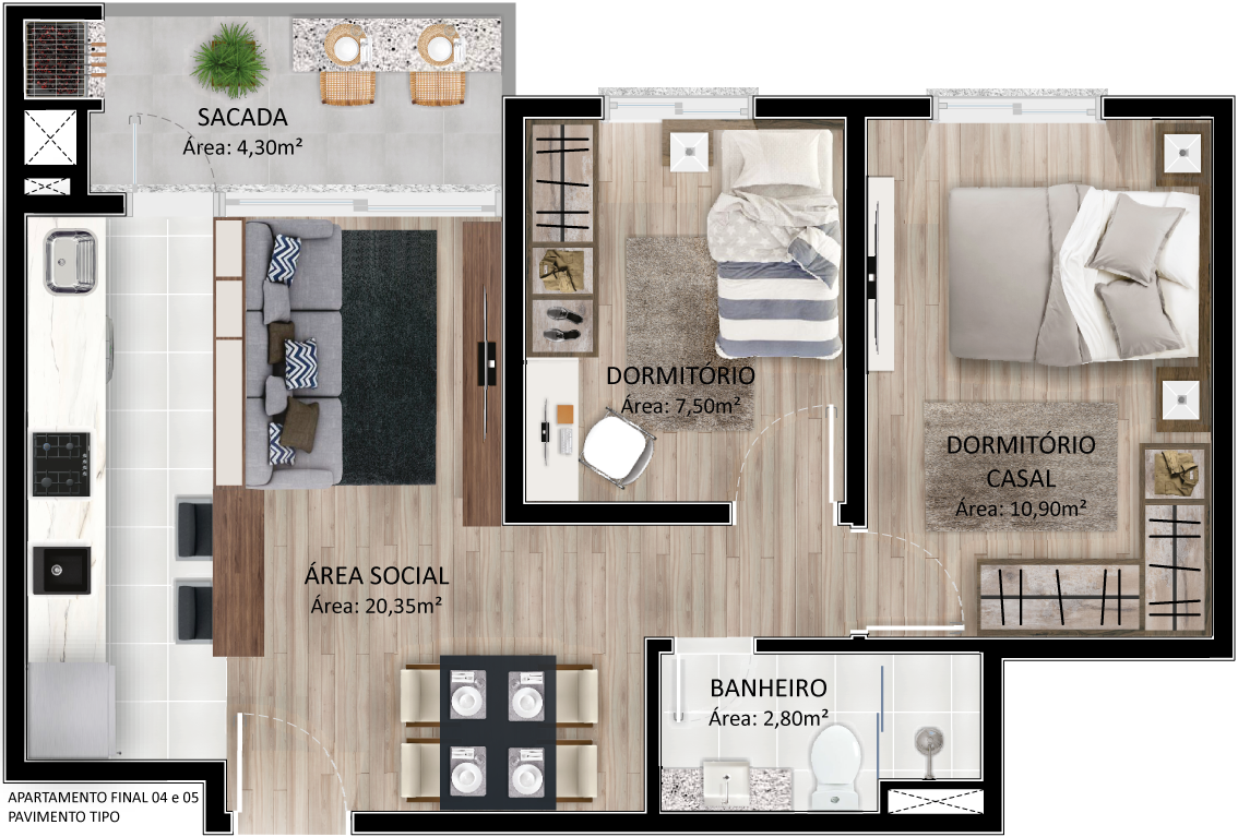 Apartamento 2 quartos para venda no bairro De Lazzer em Caxias do Sul