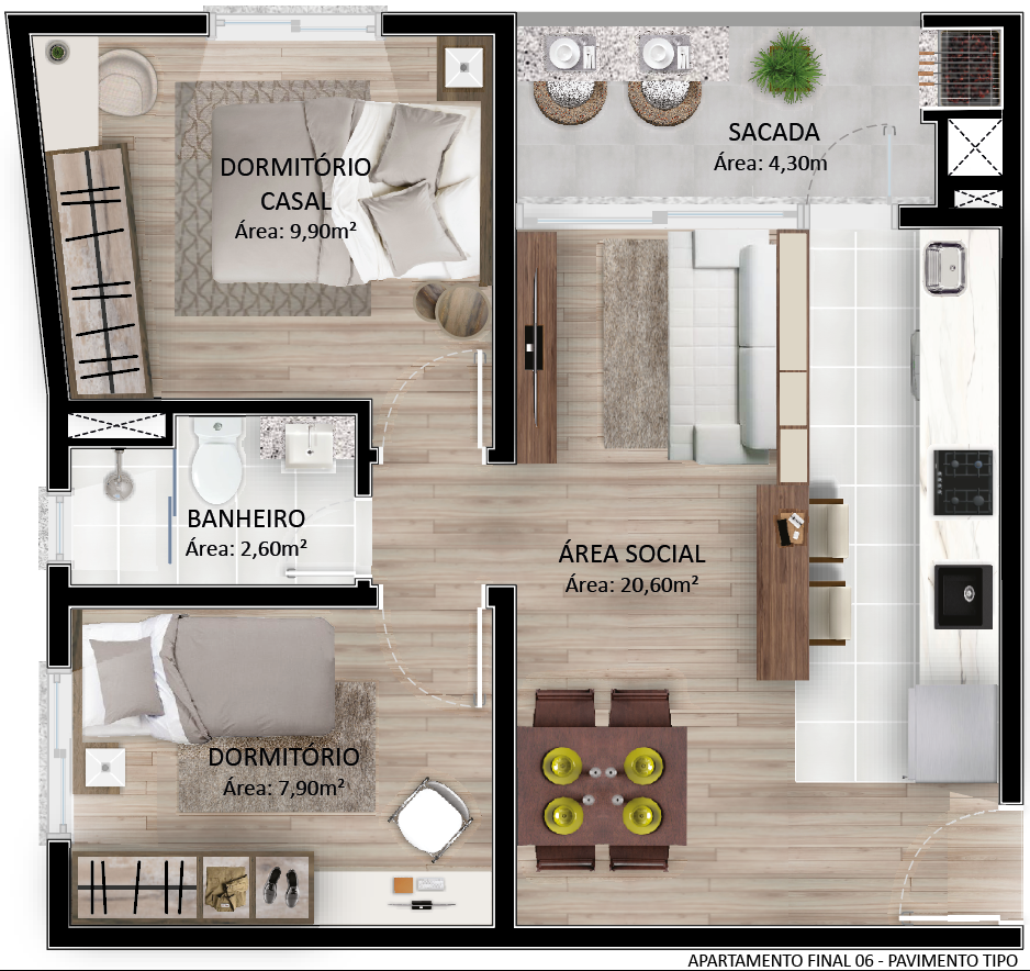 Apartamento 2 quartos para venda no bairro De Lazzer em Caxias do Sul