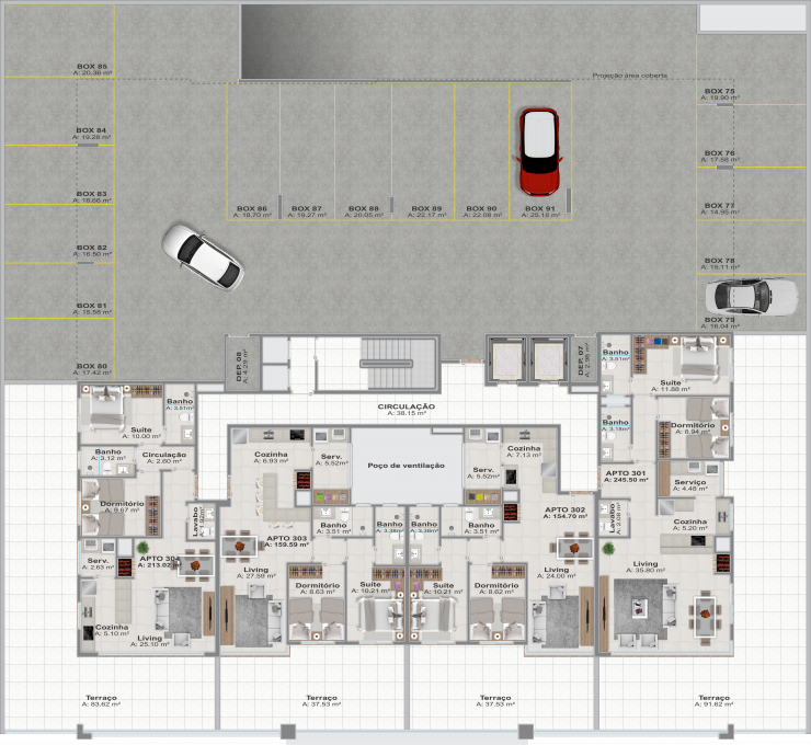 Apartamento Mobiliado e decorado 02 dormitórios para venda no bairro Navegantes em Capão da Canoa