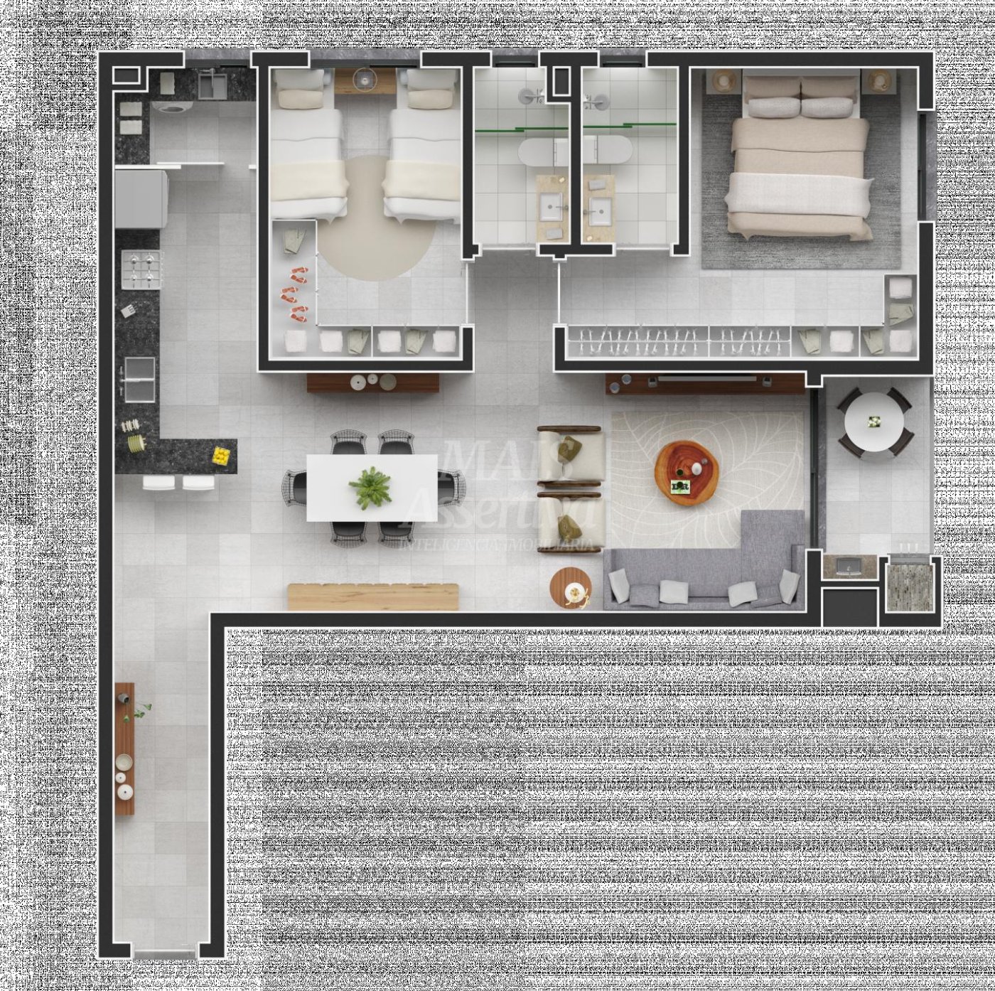 Excelente apartamento 02 suítes próximo a Universidade Feevale