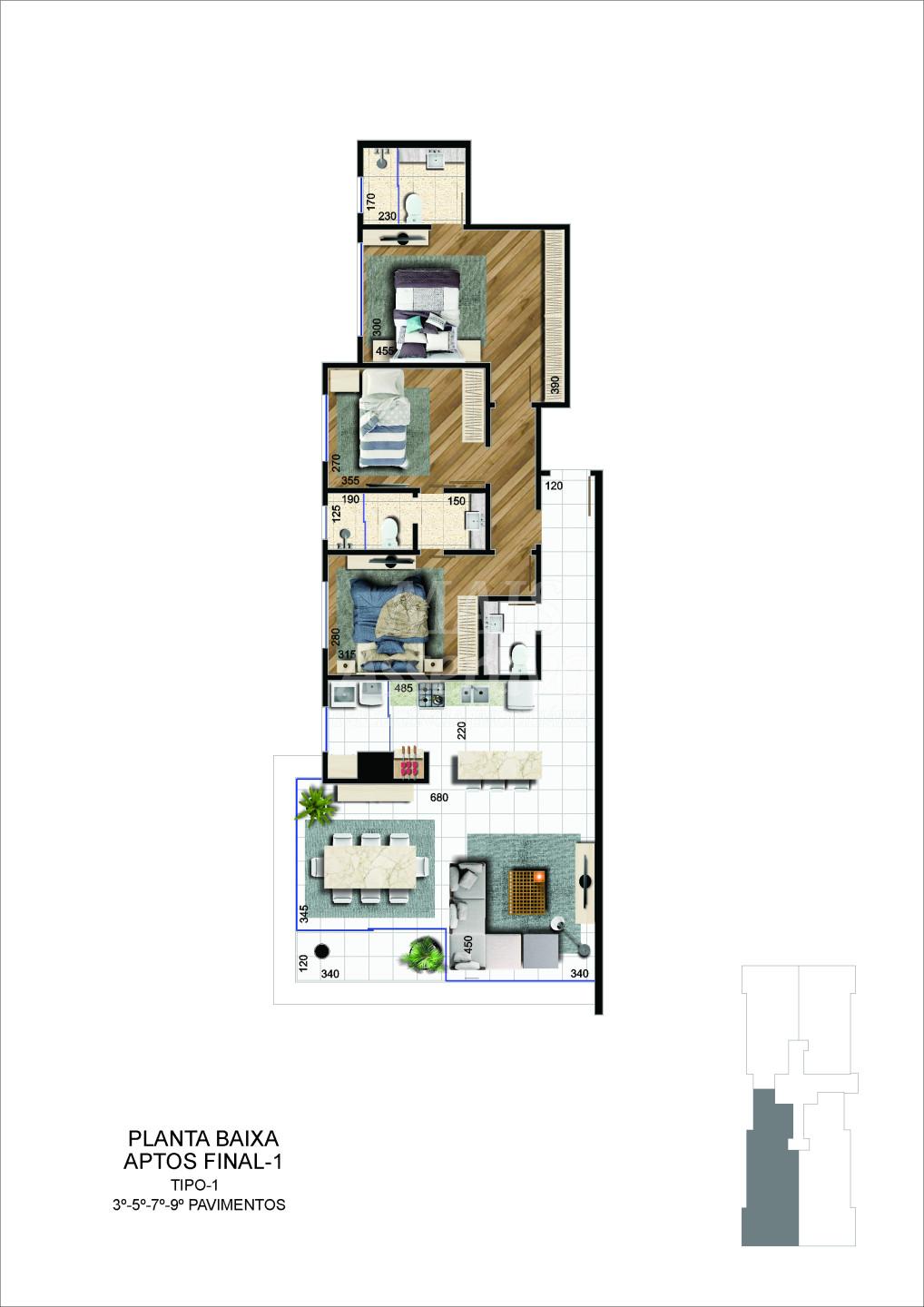 Amplo e excelente apartamento a venda em Lajeado 
